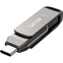 LEXAR JumpDrive Dual Drive D400 Type-C & Type-A, up to 130MB/s read (USB 3.1) 256GB