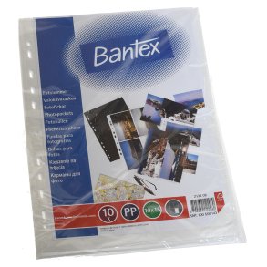 Bantex lomme 10x15 klar 10 stk.