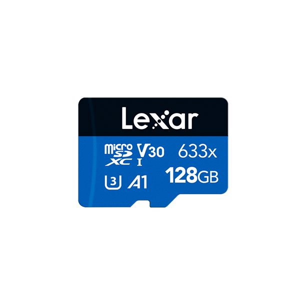 LEXAR 633X 128GB microSD HC/SDXC kort Inkl. adapter