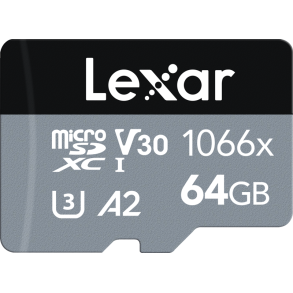 LEXAR microSDHC SILVER 1066x UHS-I/U1/A2 R160/W70 (V30) 64GB