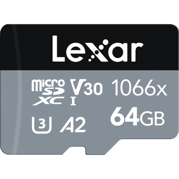LEXAR microSDHC SILVER 1066x UHS-I/U1/A2 R160/W70 (V30) 64GB
