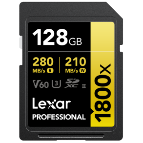 LEXAR SDXC Pro 1800x U3 UHS-II R280/W210 (V60) 128GB