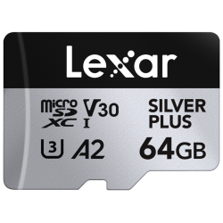 Lexar microSDXC Silver Plus 1066x UHS-I/U3/A2/4K R205/W100 (V30) 64GB