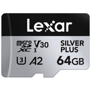 Lexar microSDXC Silver Plus 1066x UHS-I/U3/A2/4K R205/W100 (V30) 64GB