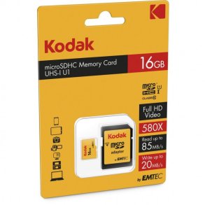 Kodak Micro SDHC 16GB Class 10 U1 