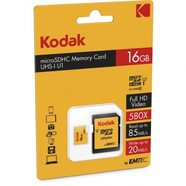 Kodak Micro SDHC 16GB Class 10 U1 