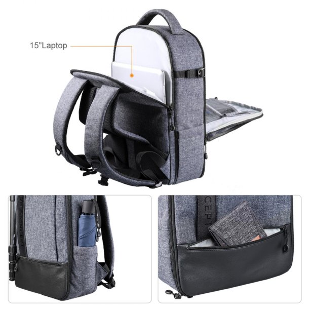K&F Concept Rygs�k 18L Nature Wander 04 Gr�/Sort