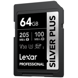 Lexar SDXC Professional SILVER Plus 1066x UHS-I/U3/A2/4K R205/W100 (V30) 64GB