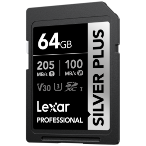 Lexar SDXC Professional SILVER Plus 1066x UHS-I/U3/A2/4K R205/W100 (V30) 64GB