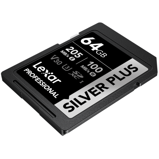 Lexar SDXC Professional SILVER Plus 1066x UHS-I/U3/A2/4K R205/W100 (V30) 64GB