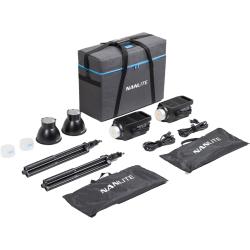 NANLITE FS-300B Bi-Colour 2-lys st med stativ