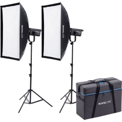 NANLITE FS-300B Bi-Colour 2-lys st med stativ