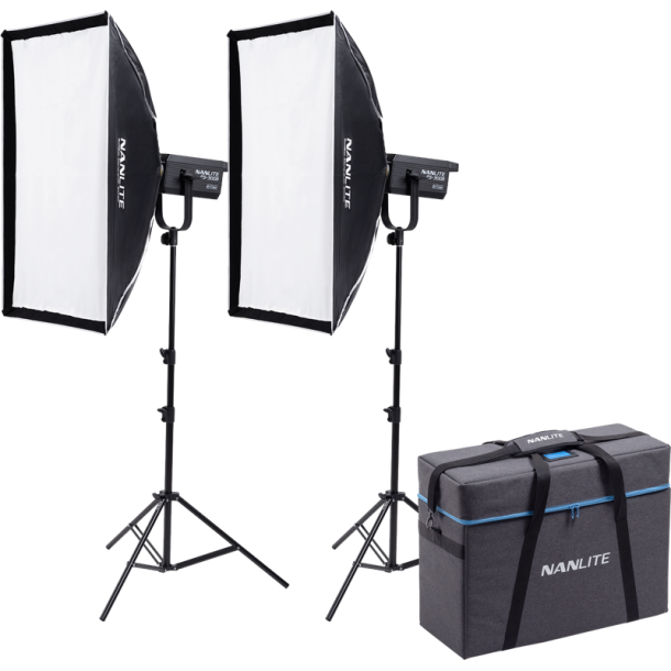 NANLITE FS-300B Bi-Colour 2-lys st med stativ
