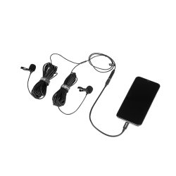 BOYA BY-M2D Digital Dual Lavalier-mikrofon til iOS-enheder